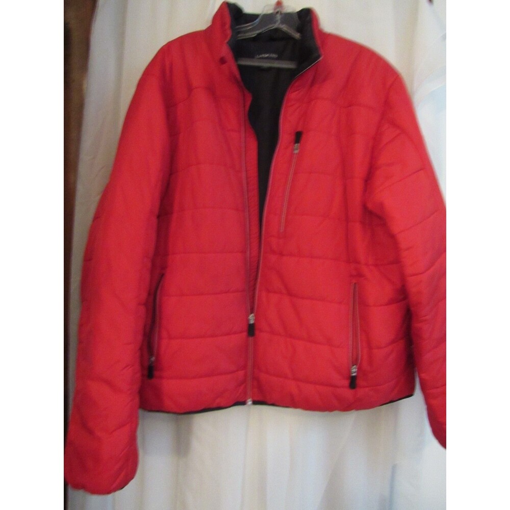 Lands End Mens Primaloft Jacket Red Winter Coat Red 42-44  LG Insulated packable